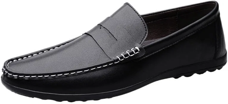 Лоферы мужские из искусственной кожи, Black UOPYNE