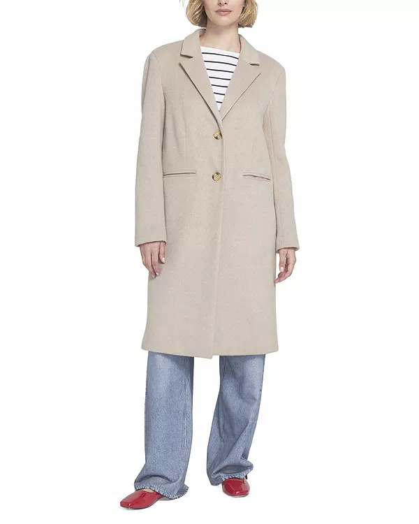 

Пальто Elle с принтованной подкладкой из меланжа Elle Collection, бежевый