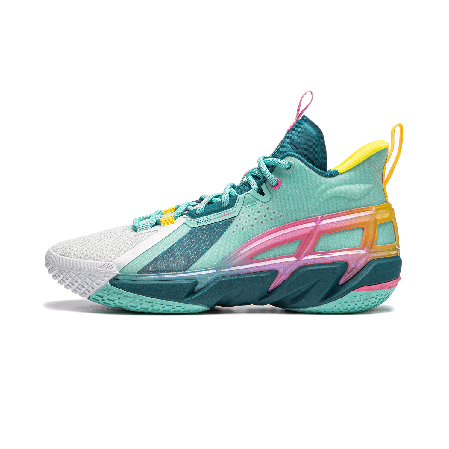 

Лининг Анти-пять 4 Амортизирующие Износостойкие Дышащие Полувысокие Баскетбольные Кроссовки Мужские Зеленые Белые