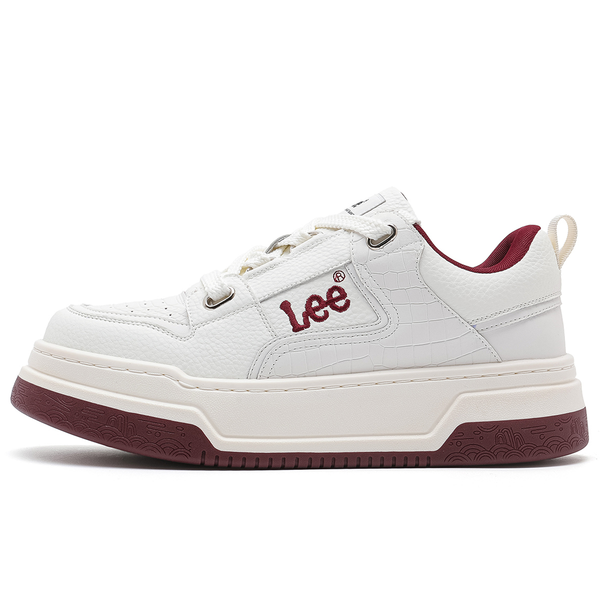 

Lee Дышащие низкие скейтерские кроссовки для увеличения роста мужские - тёмный бордо, цвет Dark Burgundy