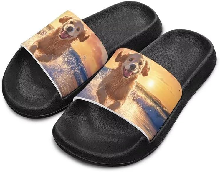 

Унисекс шлепанцы для девочек и мальчиков, удобные тапочки, нескользящие для душа, домашняя мода, толстая подошва, для дома и улицы, подарки Cugasmaru, Dog Sea Running