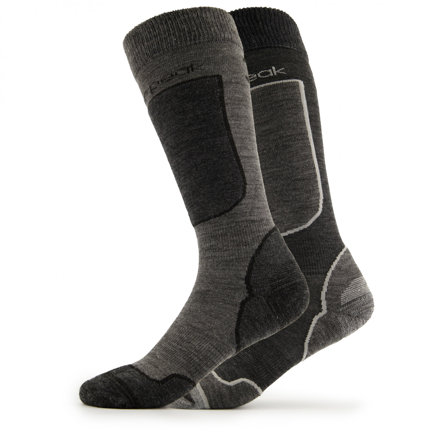

Лыжные носки Heber Peak CedarHe. Ski Socks 2-Pack, цвет Dark Grey/Light Grey, Grey/Black
