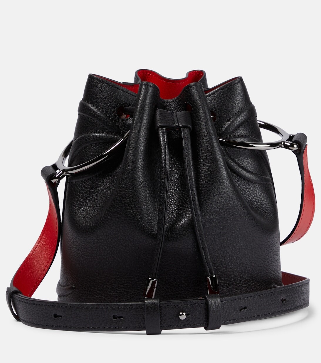 

Кожаная сумка-ведро By My Side Christian Louboutin, черный