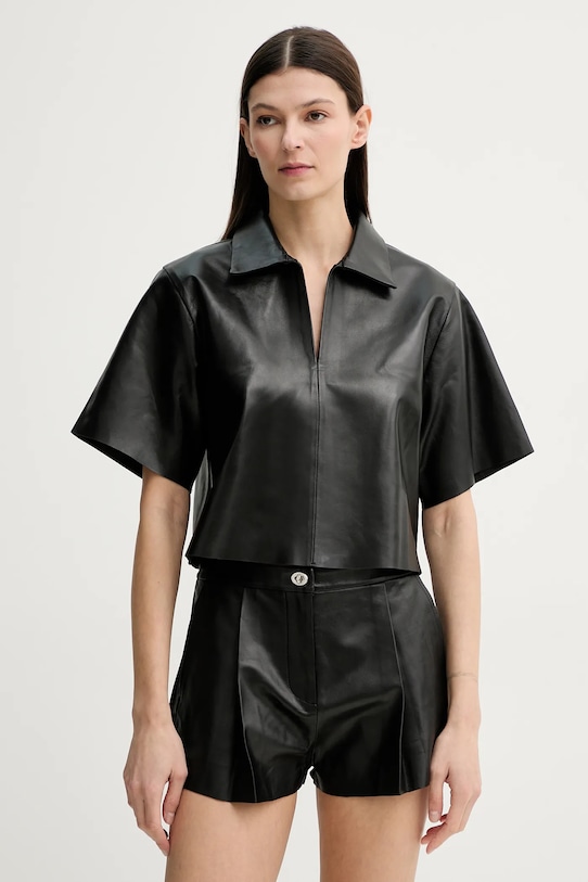 

Кожаная блузка Julissa Stand Studio, черный