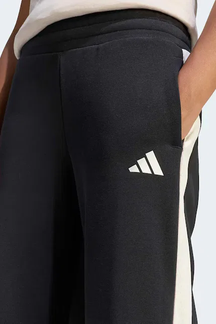 Спортивные штаны детские из футера Adidas, черный — фото 4