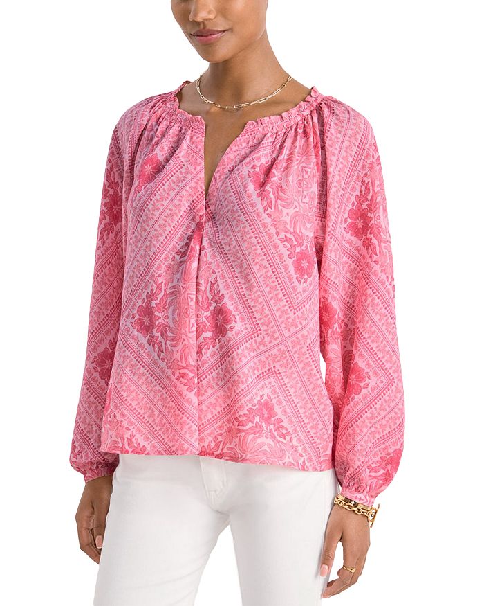 

Блузка с V-образным вырезом Vineyard Vines, розовый