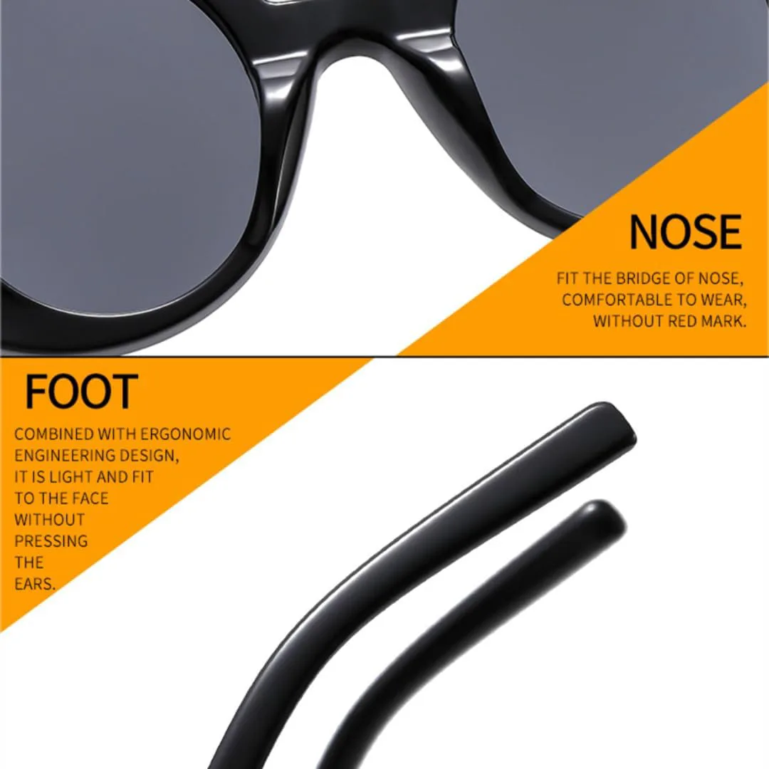 

Модные большие женские овальные оранжевые разноцветные солнцезащитные очки в стиле ретро с градиентом, панк-стиль, мужские солнцезащитные очки SZVVBKK, C8 Yellow