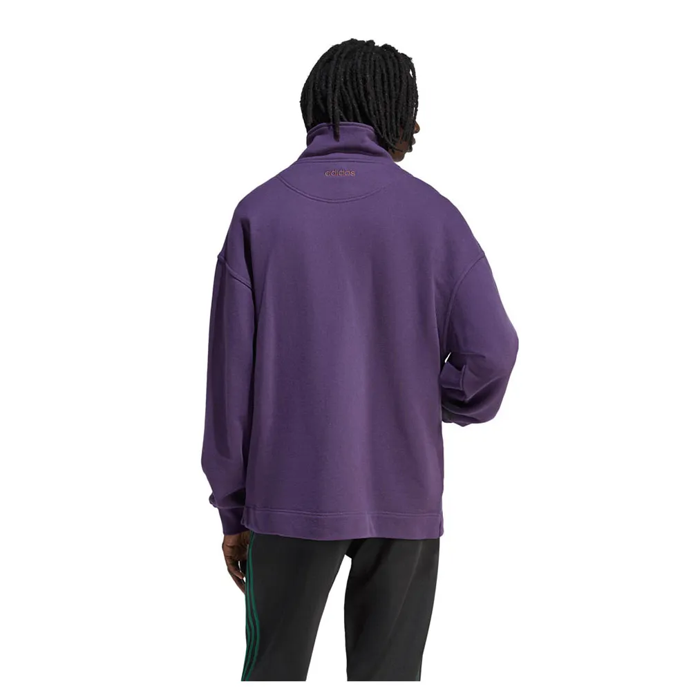 Толстовка adidas Originals 90s Alternative Sport Graphic Fleece с застежкой-молнией до середины груди, фиолетовый — фото 2