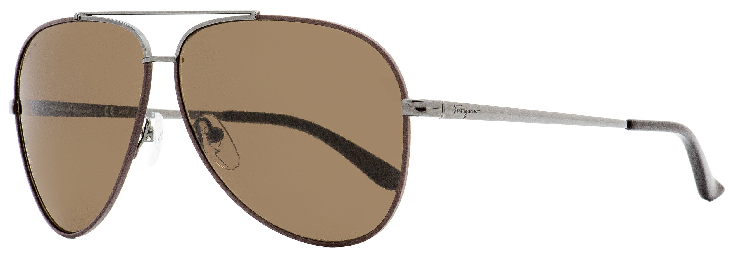 

Солнцезащитные очки Salvatore Ferragamo Unisex SF131S 067 Gunmetal/Cocoa 60 мм