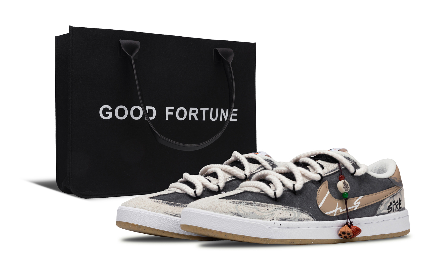 

Nike Классические серые SB FC с логотипом Lotus и сумкой для покупок низкие скейтбордские кроссовки мужские желто-серые