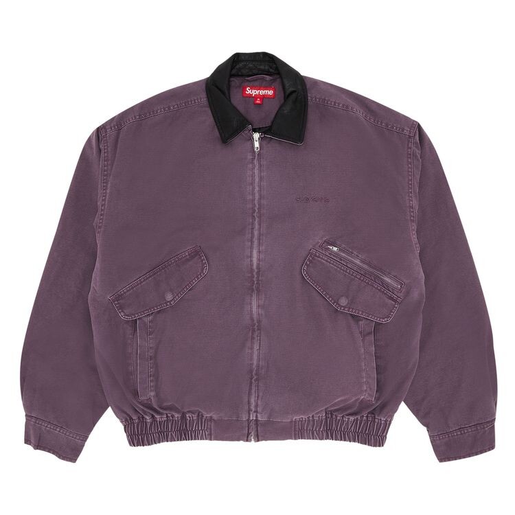 

Куртка Supreme Leather Collar Utility Jacket Dusty Purple, фиолетовый