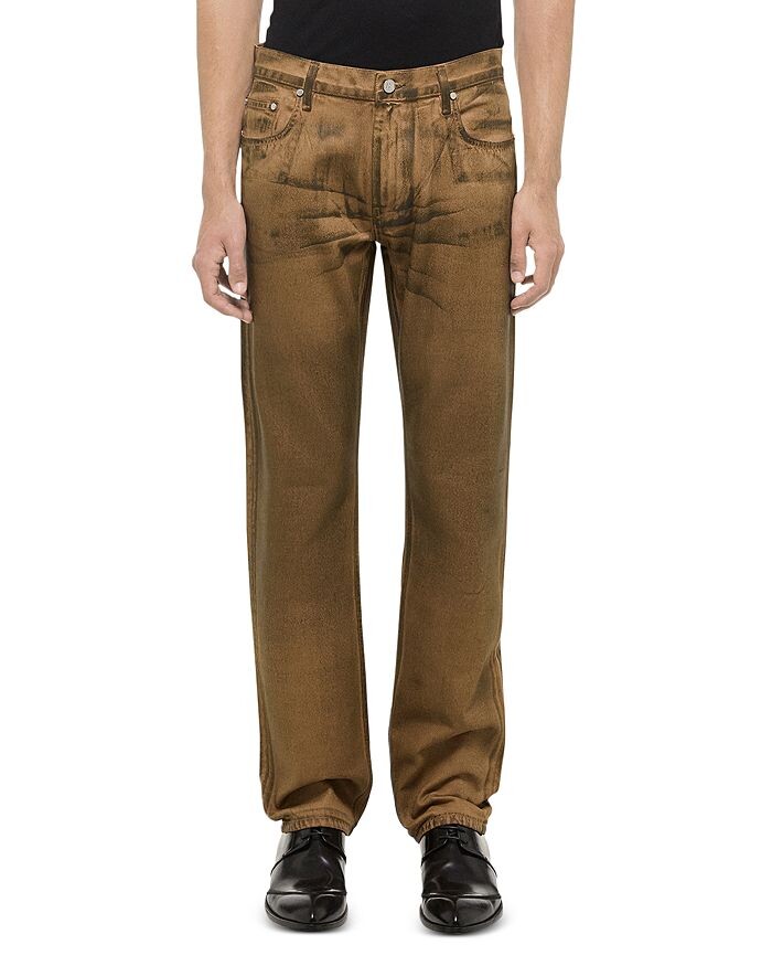 

Джинсы Helmut Lang Waxed Oil Stain Worker, коричневый