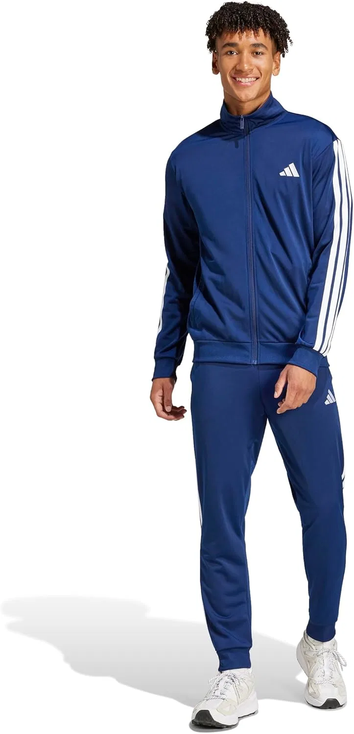 Мужской спортивный костюм adidas Basic с тремя полосками из трикотажа