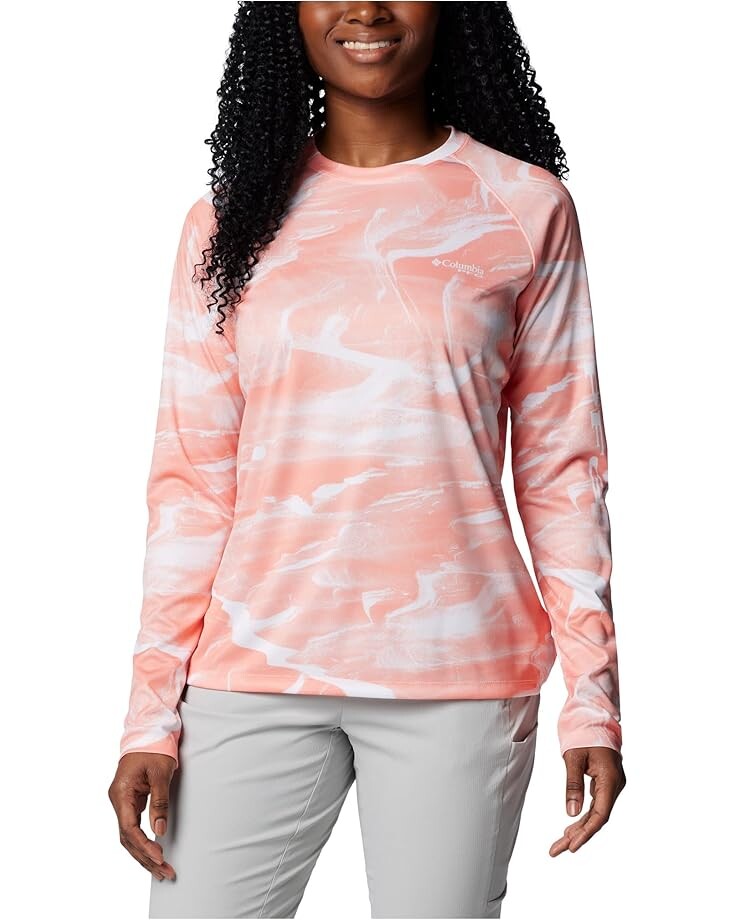 

Футболка Columbia Super Tidal Tee Long Sleeve, цвет Tiki Pink Undulating