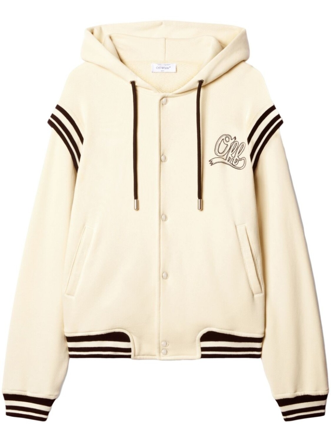 

Флисовая университетская толстовка с капюшоном Off-White, нейтральный цвет