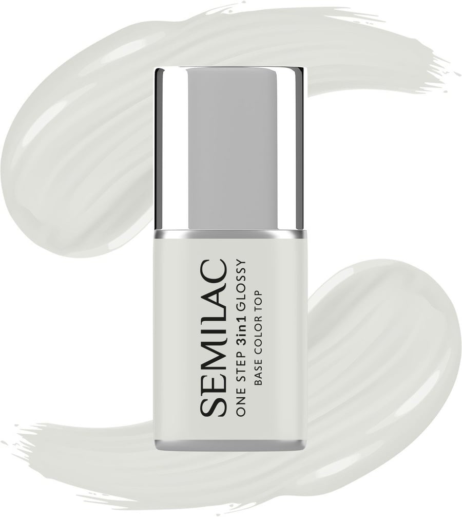 

SEMILAC One Step Glossy 3in1 Hybrid Nail Polish S110 The White 7 мл