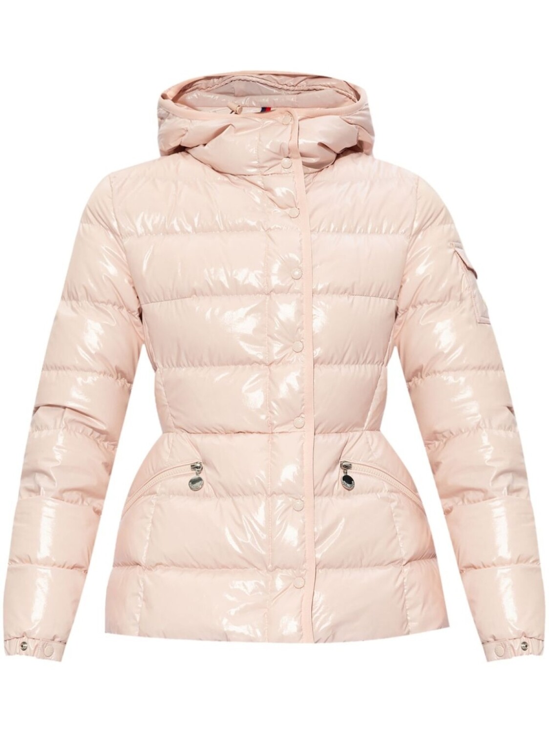 

Moncler утепленная куртка-пуховик с капюшоном, розовый