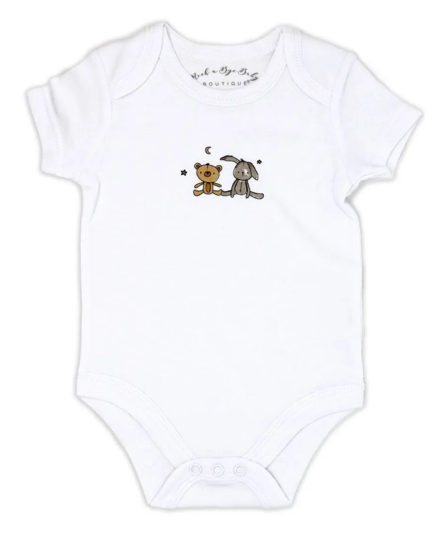 Набор для новорожденных мальчиков и девочек, 7 предметов Rock-A-Bye Baby Boutique, белый — фото 3