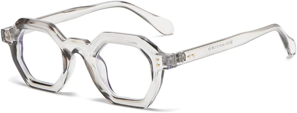 

Солнцезащитные очки для мужчин и женщин - защита UV400 - маленькая оправа с заклепками, градиентные линзы, для занятий спортом на открытом воздухе и вождения DSVIGF, Grey Clear