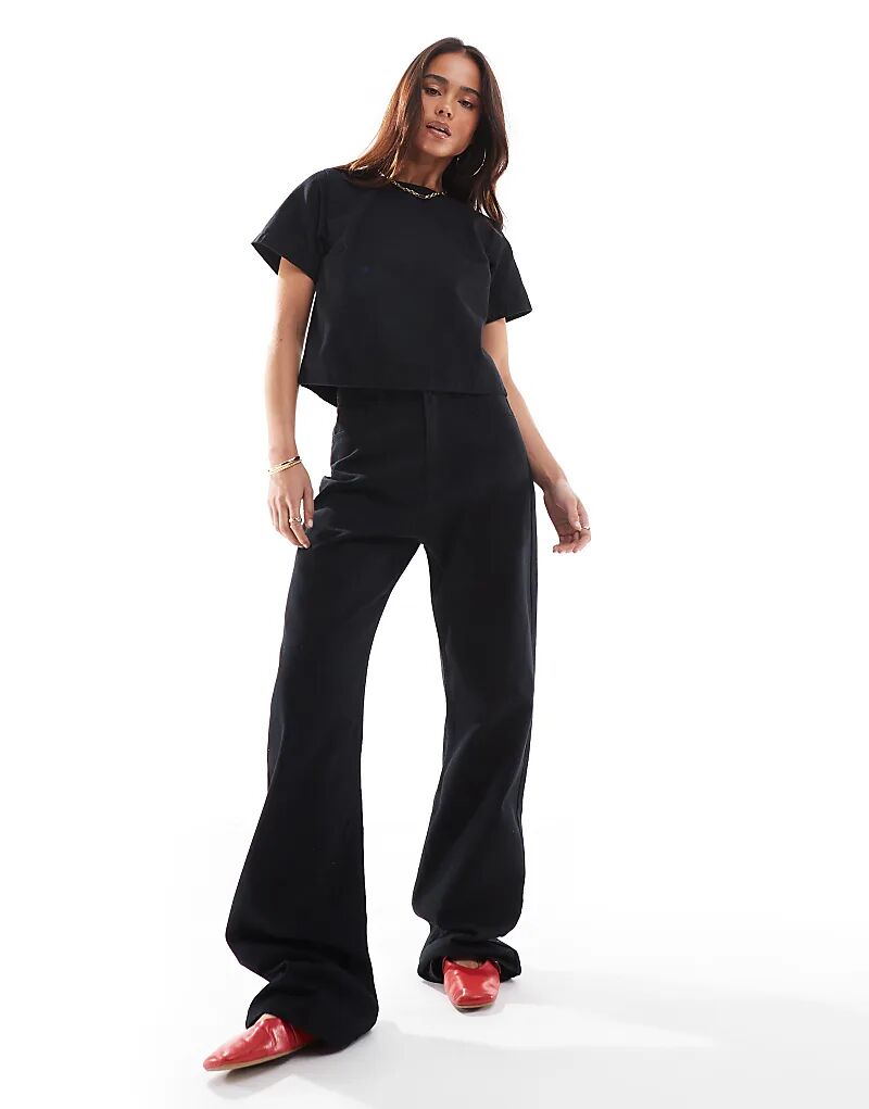 

Расклешенные джинсы ASOS DESIGN Ultimate черного цвета