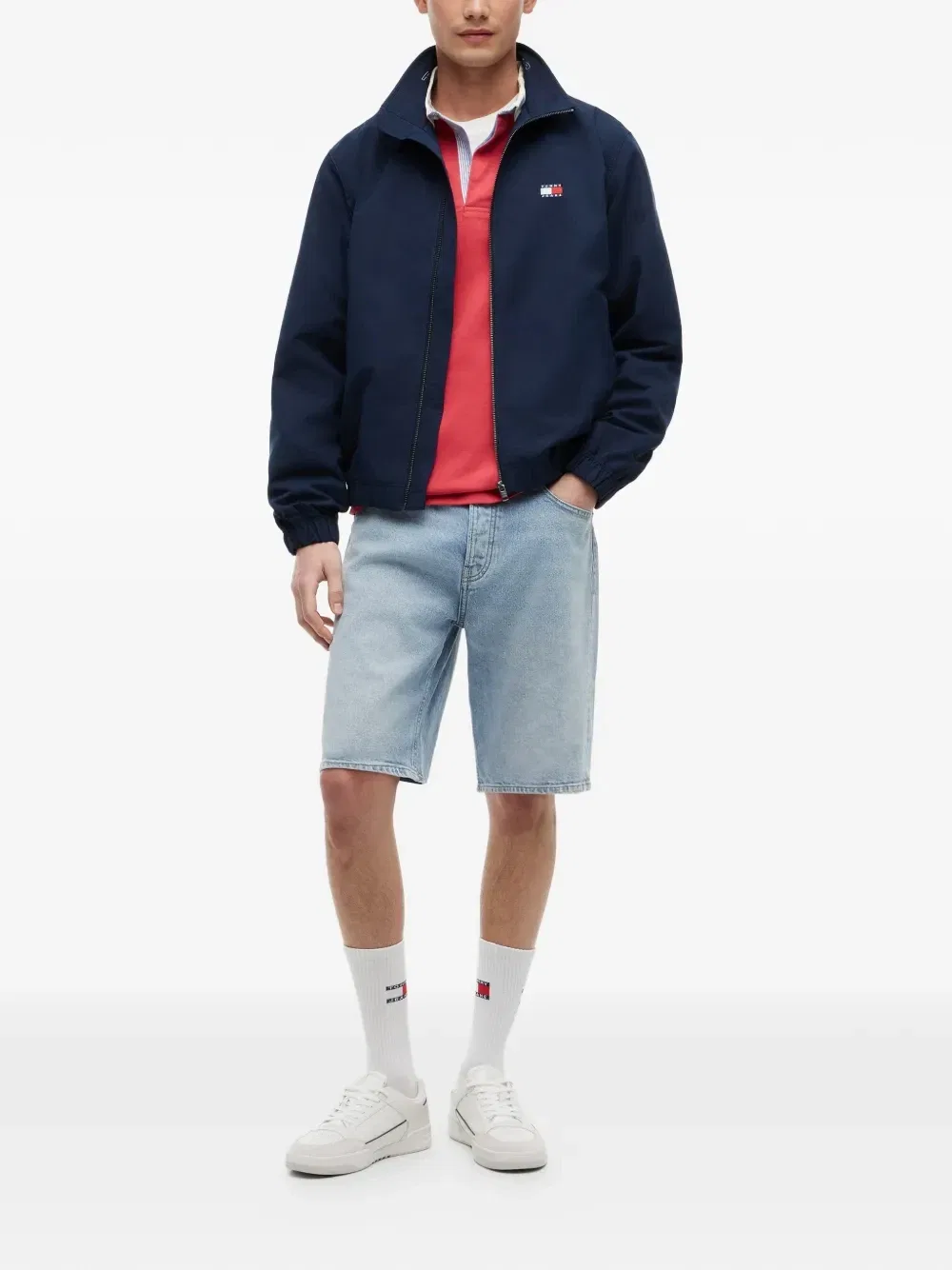 Куртка с высоким воротником и нашивкой-логотипом Tommy Hilfiger, синий — фото 2