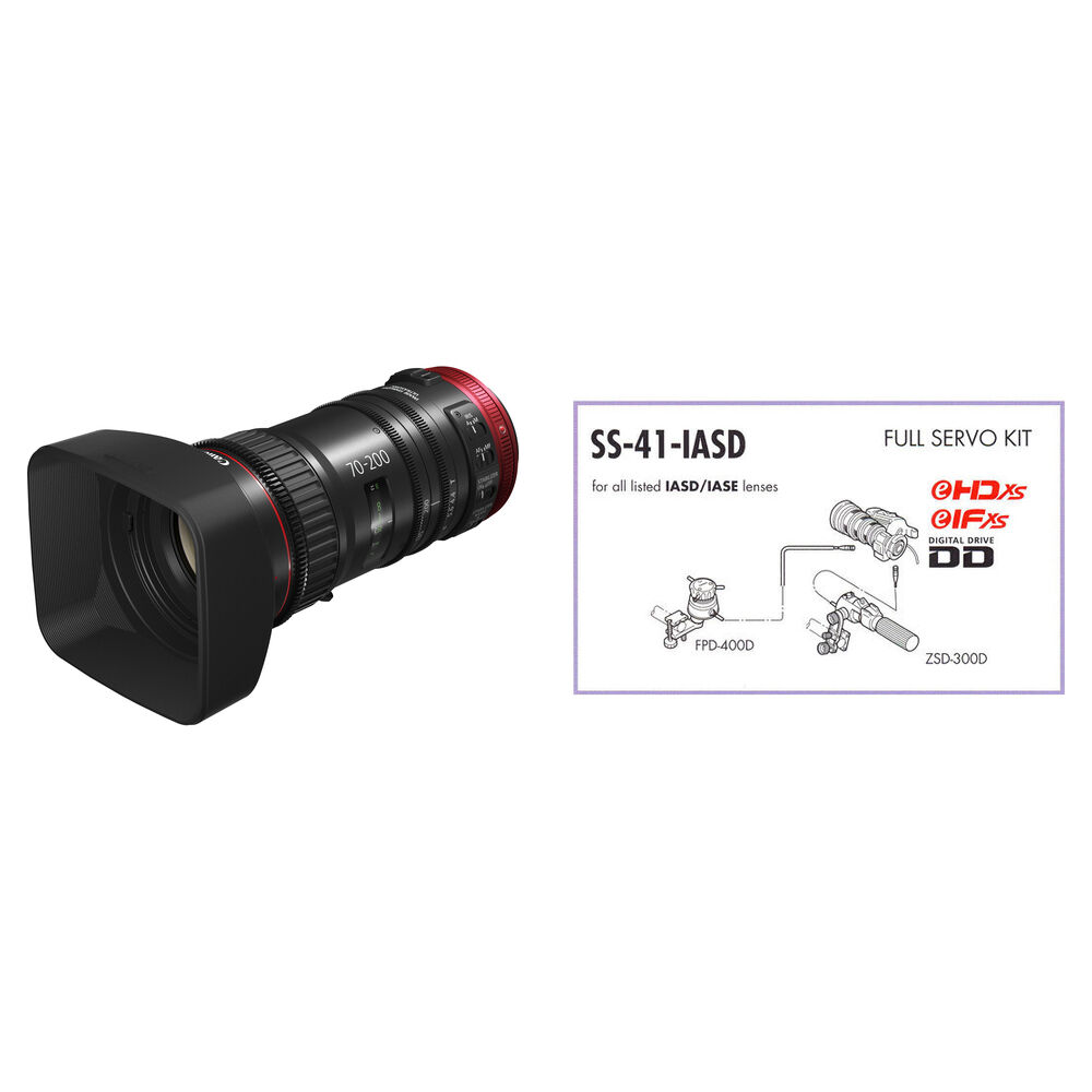 

Компактный кинообъектив Canon CN-E 70-200 мм T4.4 с сервоприводом и зумом с комплектом SS-41-IASD