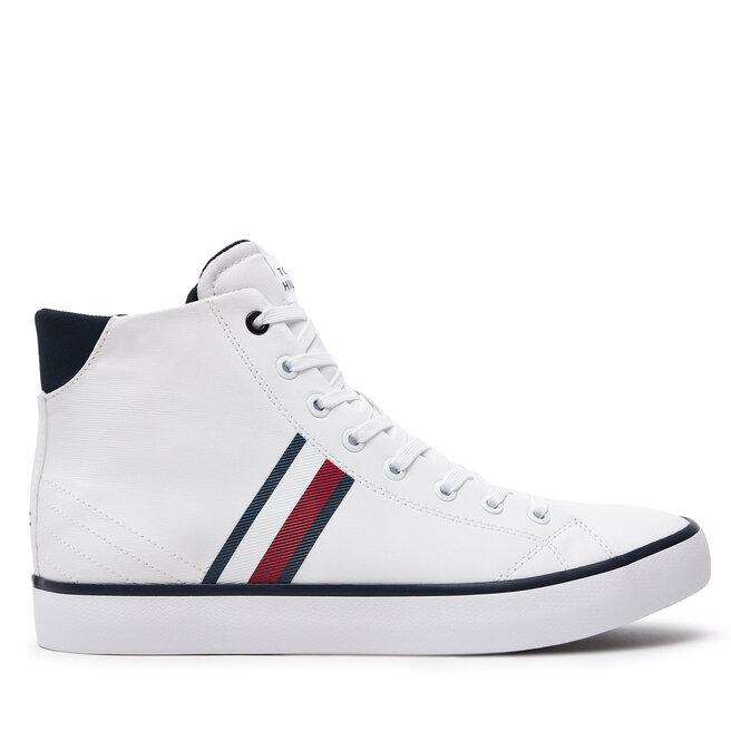 

Кроссовки Tommy Hilfiger Th Hi Vulc Stripes Mesh FM0FM04948 White YBS, белый