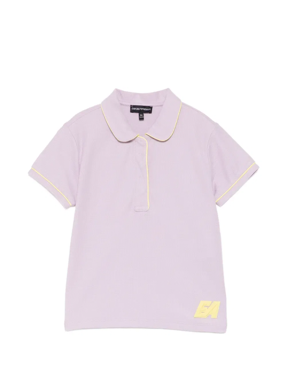 Поло с тисненым логотипом Emporio Armani Kids, фиолетовый