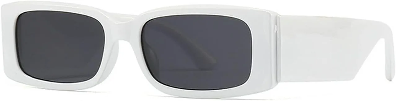 

Модные солнцезащитные очки в форме многоугольника и квадрата, конфетных цветов, женские, в стиле ретро, ​​солнцезащитные очки UV400 для мужчин Melrose, White