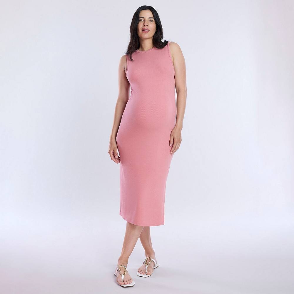 

Платье миди в рубчик Maternity Motherhood, цвет Dusty Rose