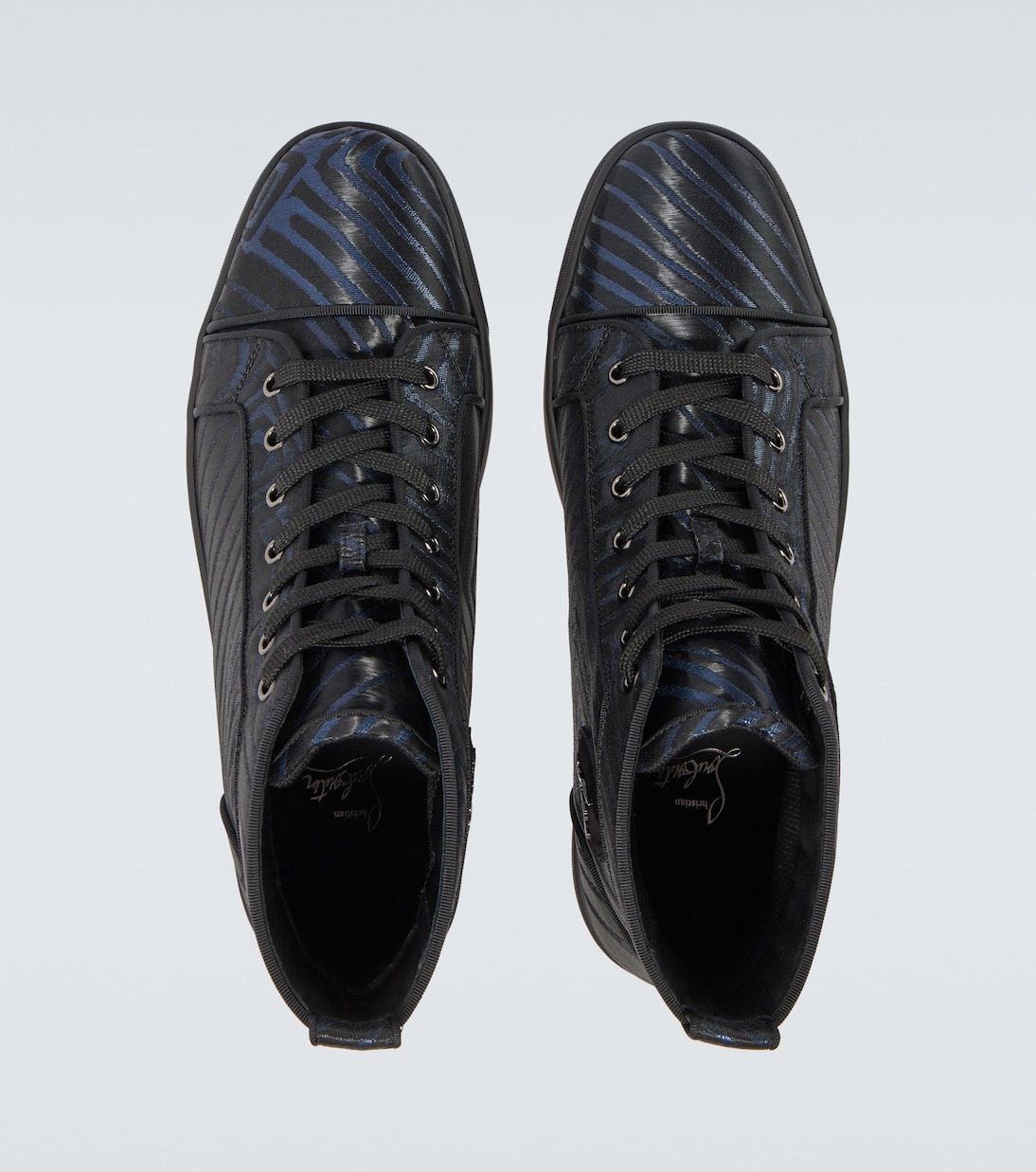 Лоферы Louis на высокой подошве Christian Louboutin, Black-Navy — фото 4