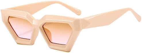 

Модные ретро-солнцезащитные очки в форме кошачьего глаза с многоугольными линзами, черные, для женщин, панк-очки, солнцезащитные очки UV400 для мужчин, очки-«кошачий глаз» MTZJH, Beige