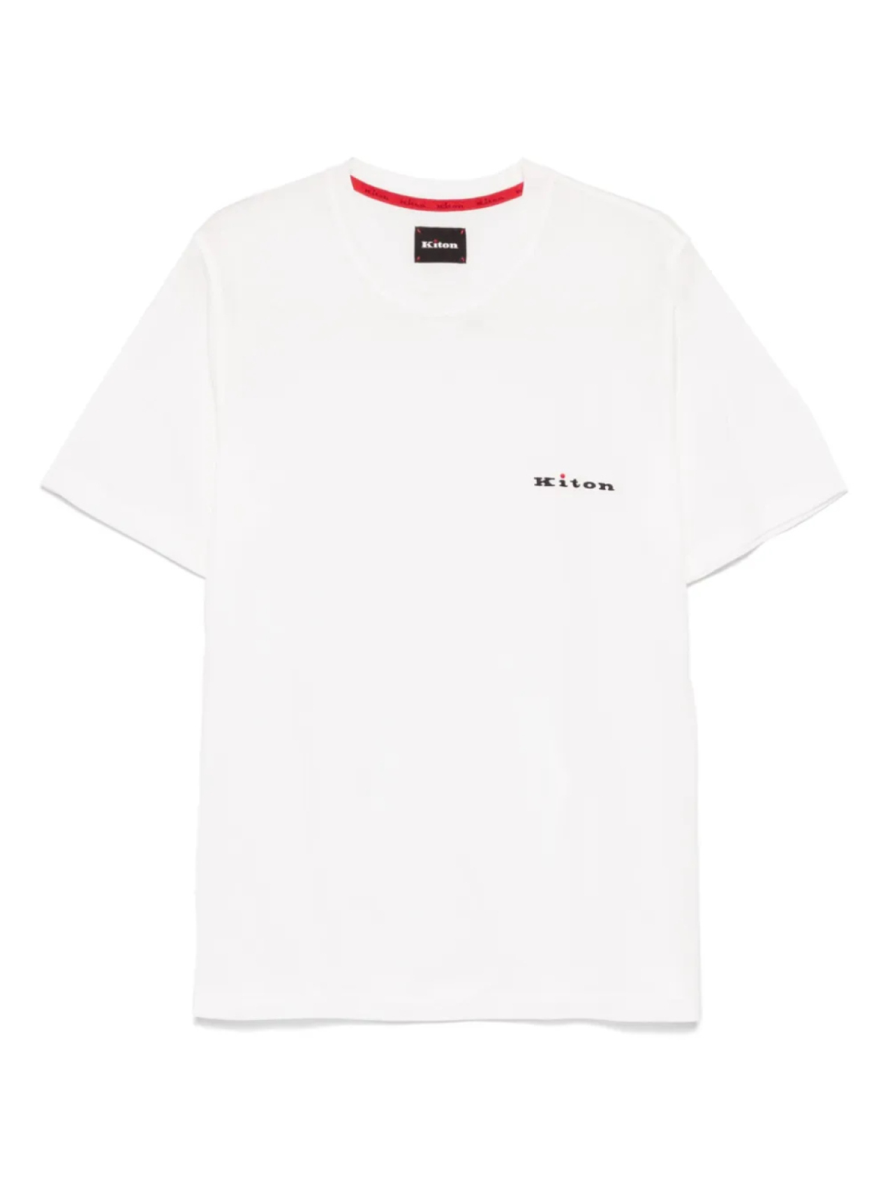

Футболка с вышитым логотипом Kiton, белый