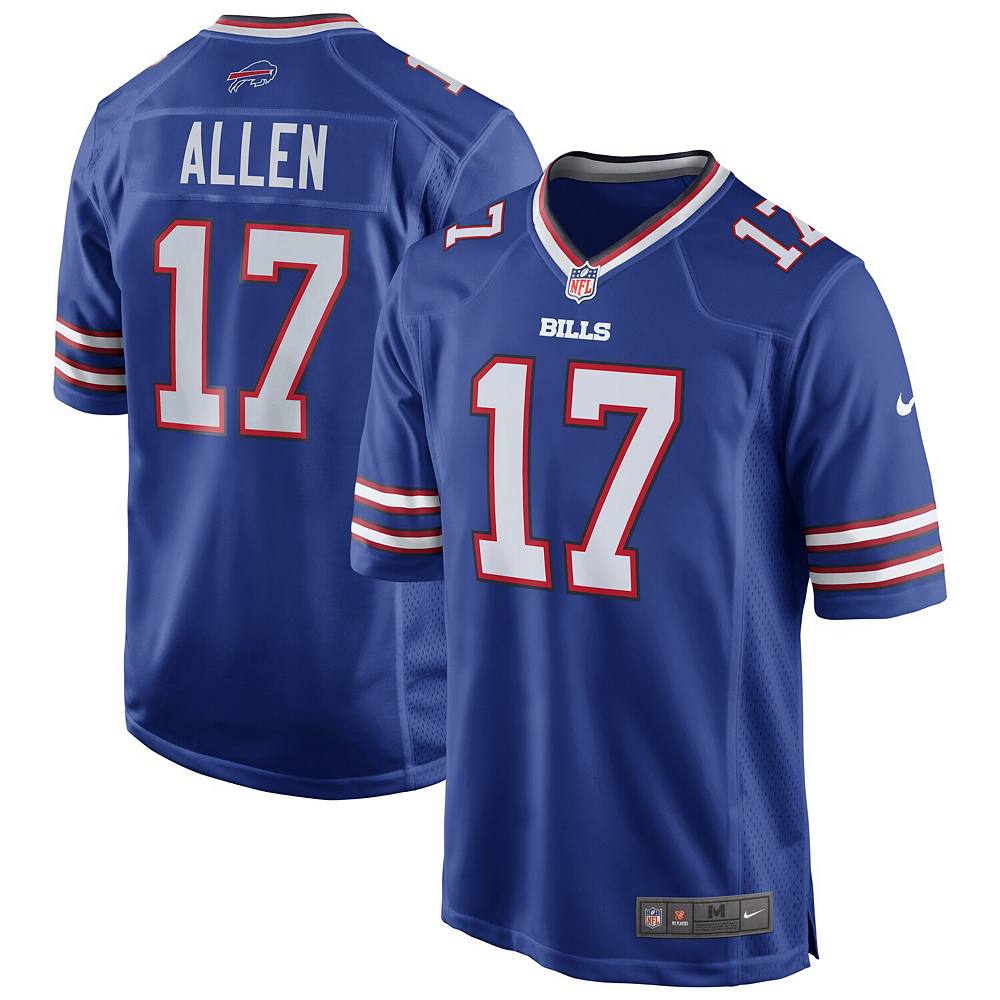 

Мужское джерси Nike Josh Allen Royal Buffalo Bills Team Game Player, цвет Bil Blue