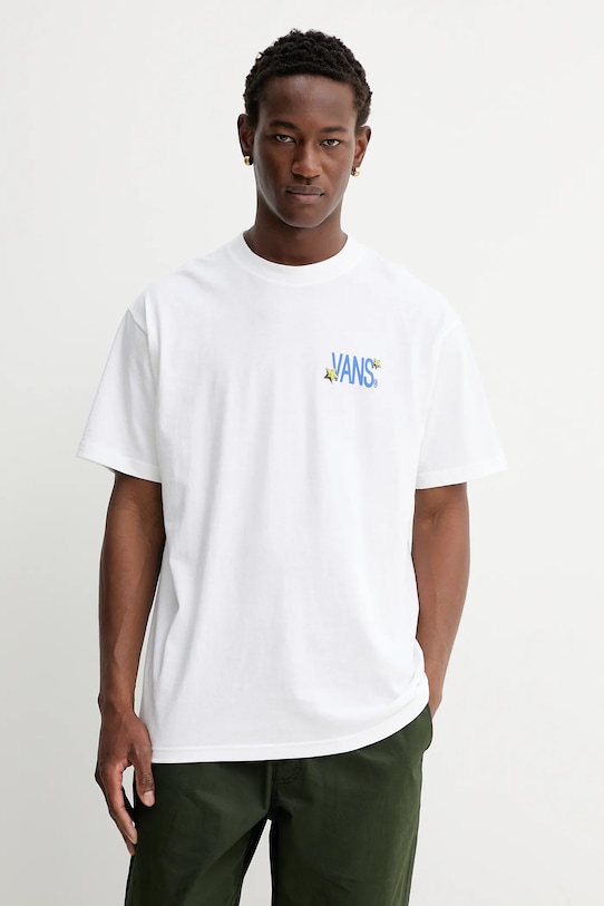 

Хлопковая футболка Vans, белый