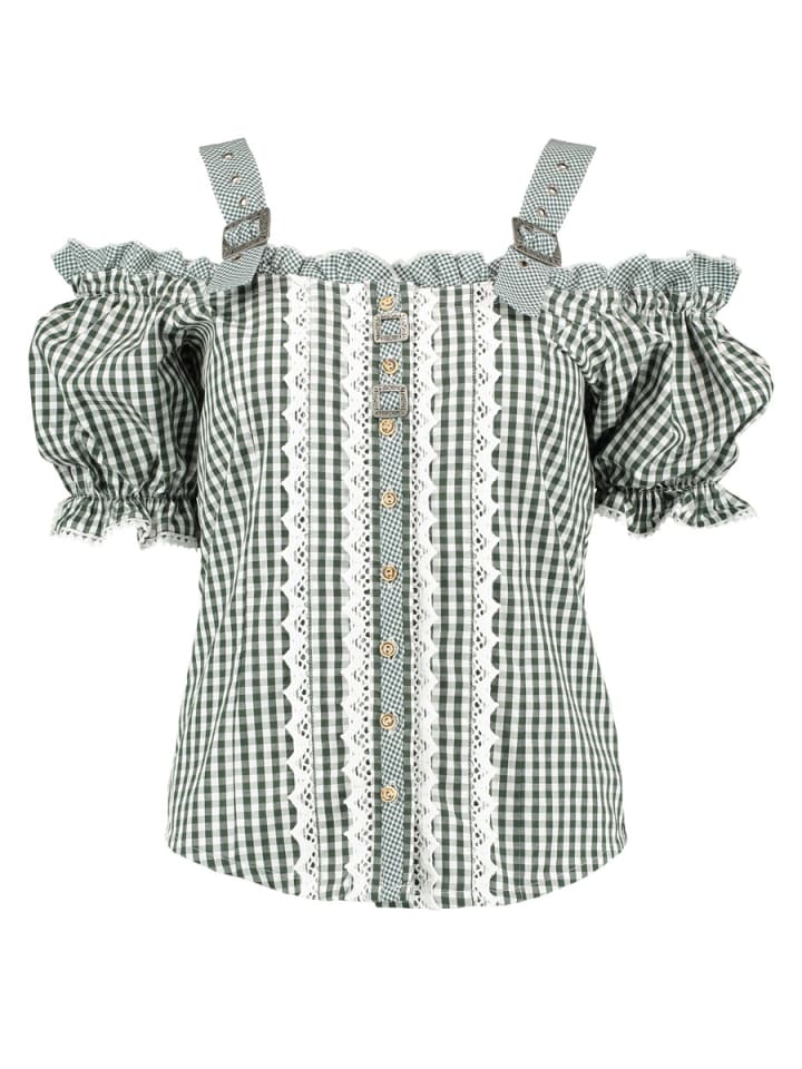 

Традиционная блузка Ximira темно-зеленого цвета OS-Trachten