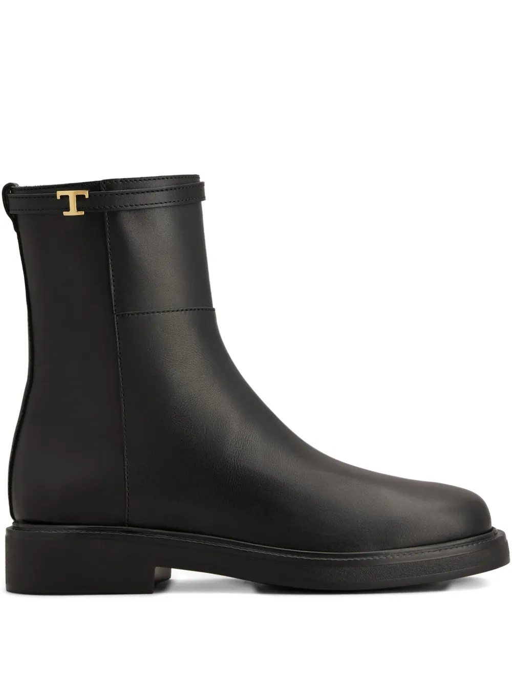 Кожаные ботинки TOD'S, черный
