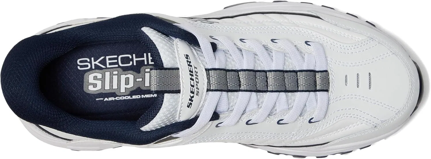 Мужские кроссовки Skechers Afterburn E'lite Grill Corporal Hands Free Slip-in Trainers, White Navy — фото 2