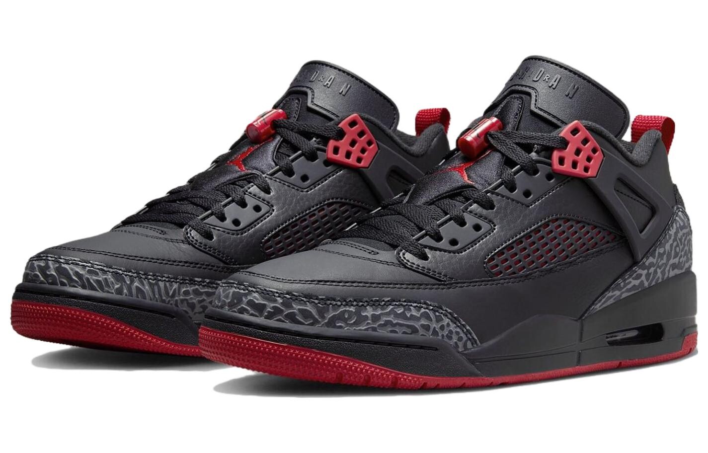 Jordan Spizike винтажные баскетбольные кроссовки мужские, Черный Красный — фото 3
