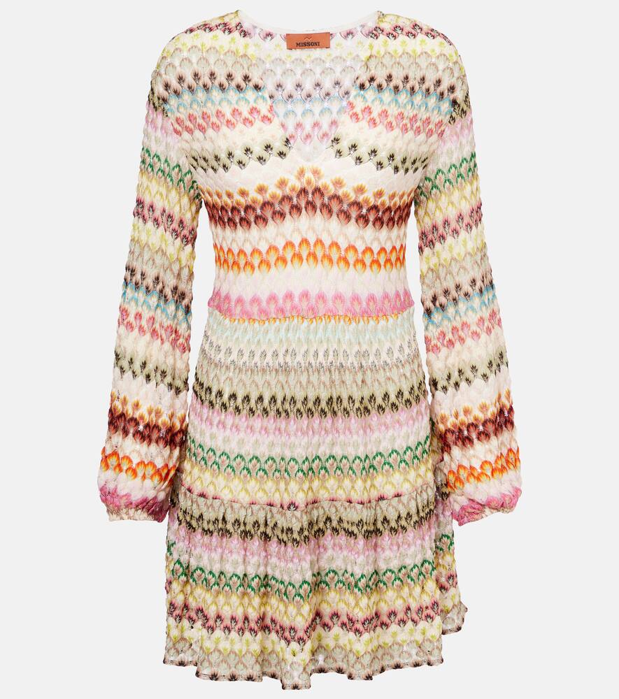 

Мини-платье крючком Missoni, Multi Green, Pink Brown White