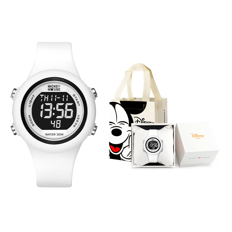 

Disney Часы YOUTH Collection Electronic Movement Silicone Strap Watch Women's Watch White Dial, MK-15186W1
