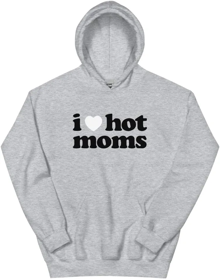 Толстовка Unisex I Love Hot Dads с принтом в виде сердца