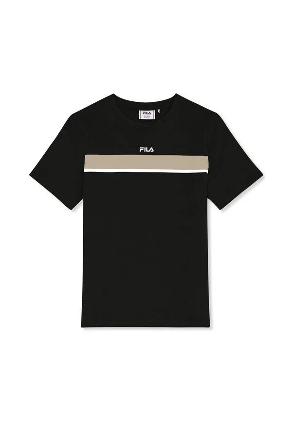 Одежда для кур, обычная футболка с принтом на ленте. Fila, Black