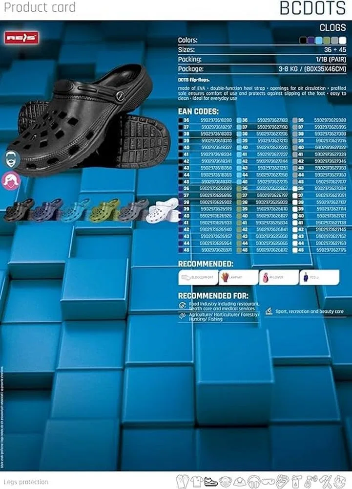 Женские сабо Reis BCDOTS, Lightblue — фото 4