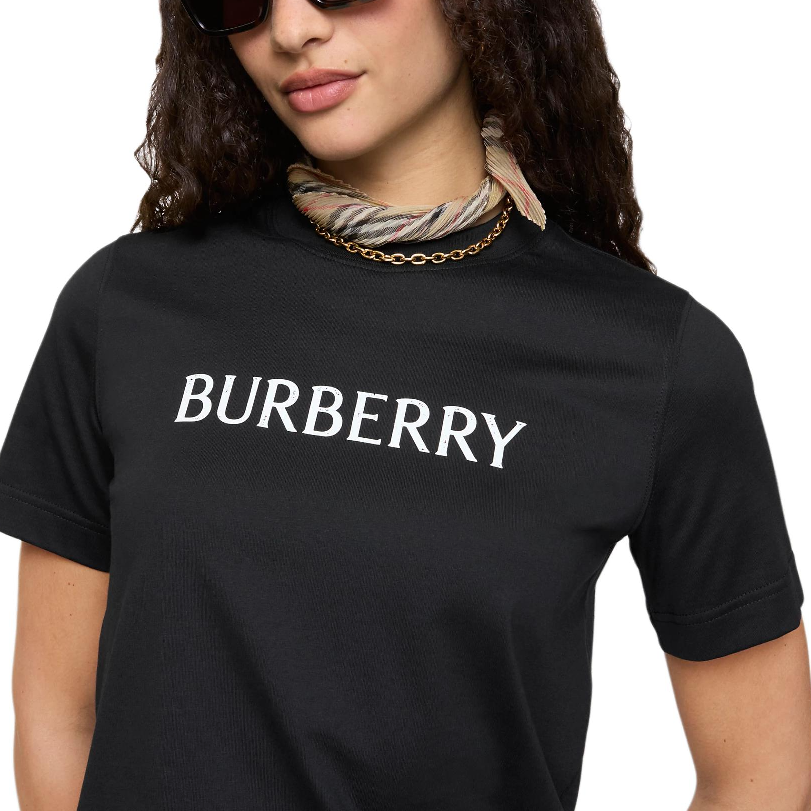 Футболка из хлопка Burberry, хай-стрит, черный — фото 4