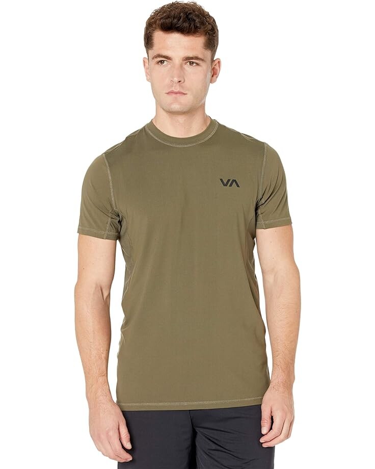 

Топ RVCA VA Sport Vent Short Sleeve, оливковый