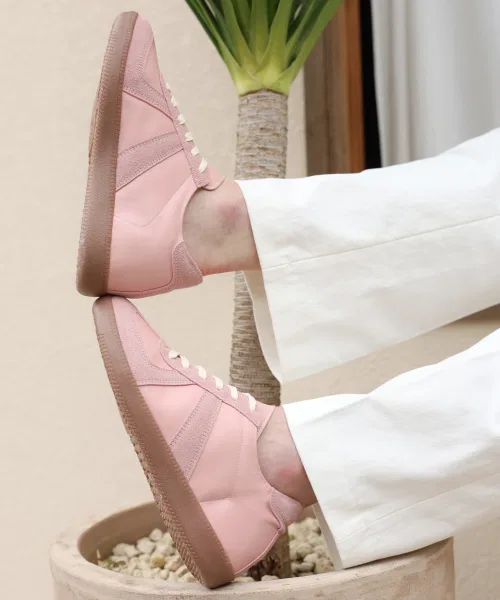 Мужские кеды на платформе DIFFERSHOE 7CM розовые — фото 2