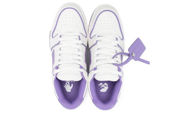 Кроссовки out of office low-top leather sneaker 'purple white' Off-White, фиолетовый — фото 3