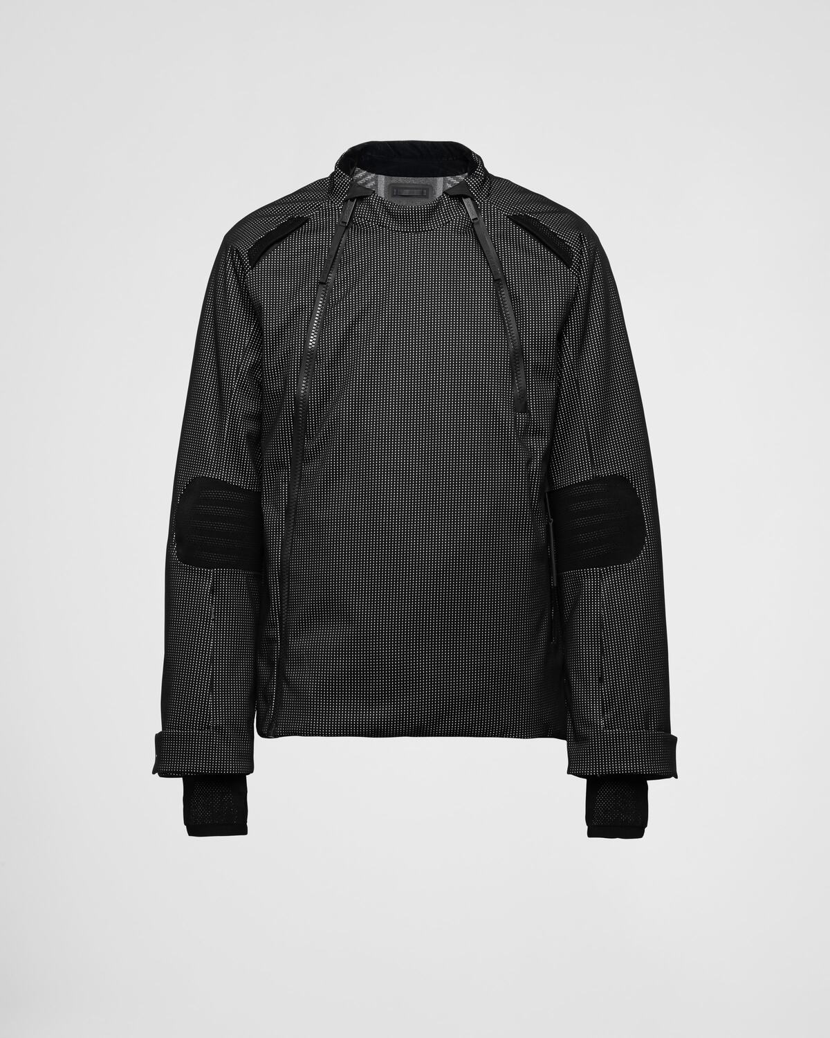 

Лыжная куртка из светоотражающей ткани Prada, черный/серебристый