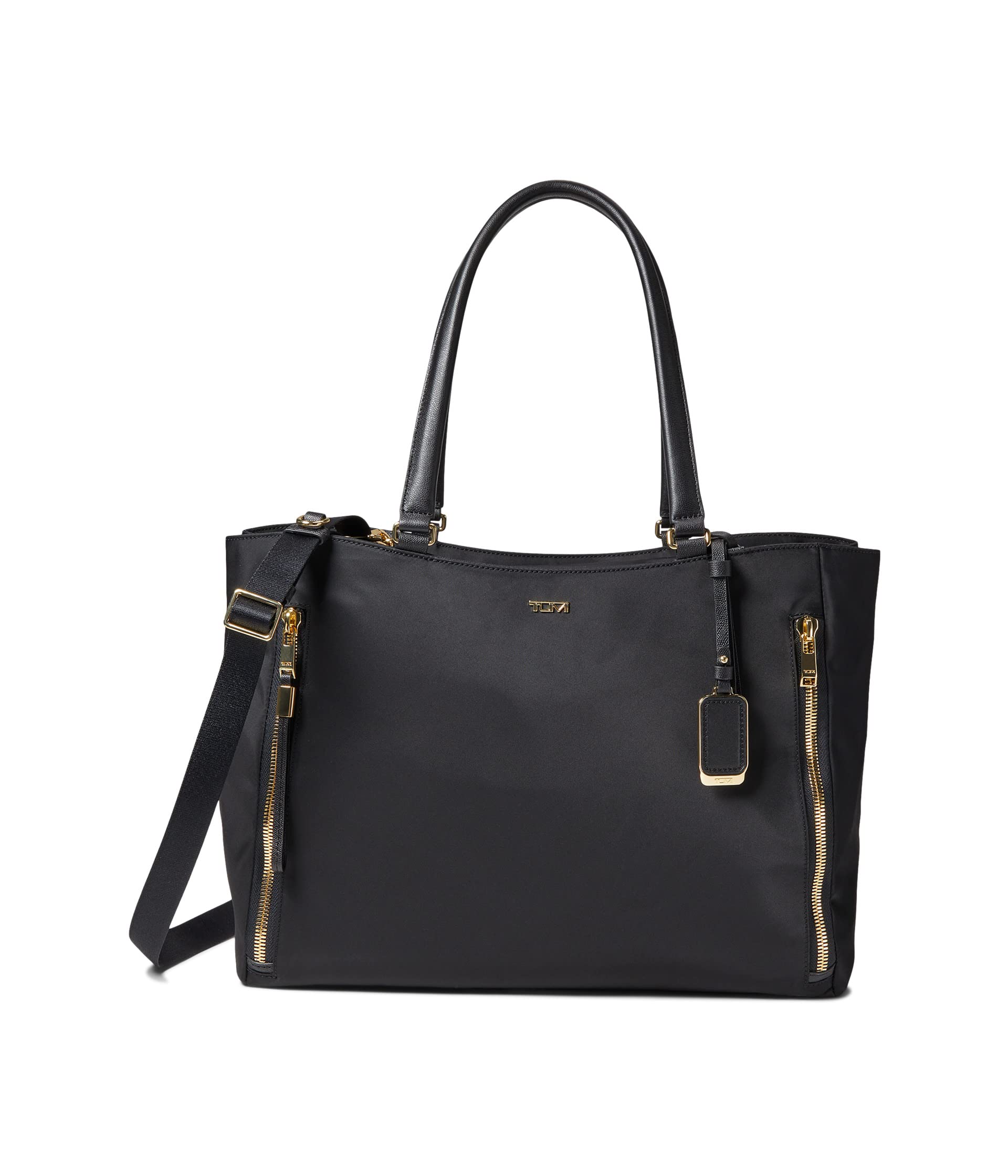 

Сумка-тоут Tumi Voyageur Valetta Large Tote, цвет Black/Gold
